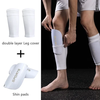 1 Комплект эластичных чехлов для ног с карманами Футбольное снаряжение для взрослых и молодежи Профессиональные леггинсы Спортивное снаряжение