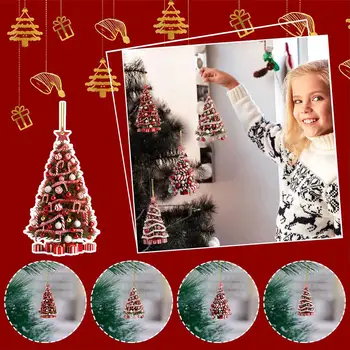 1шт 2024 Украшения для Рождественской елки, праздничные украшения, наружные акриловые плоские рождественские украшения