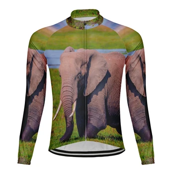 2023 Elephant Мужская Зимняя Термо-Флисовая Велосипедная Майка Куртки с длинным рукавом Велосипедное MTB Пальто Дорожный велосипед Спортивная одежда