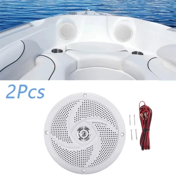 2шт Яхтенная водонепроницаемая круглая акустическая система для автомобиля RV Звуковой сигнал лодки