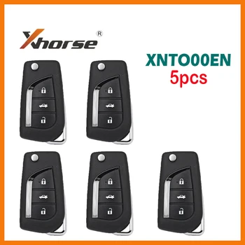 5шт Xhorse XNTO00EN VVDI2 Беспроводной Дистанционный Ключ для Toyota Type 3 Кнопки Автомобильный Дистанционный Ключ с Чипом NXP для Инструмента VVDI2 VVDI Key