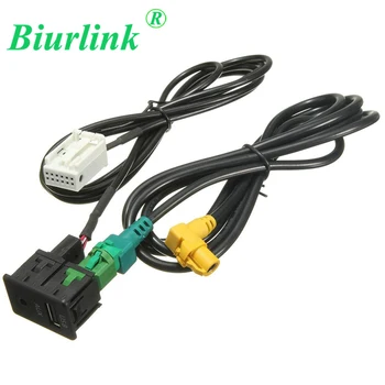 Biurlink Автомобильный CD RCD510 RNS315 Замена USB AUX В Разъеме Кабель-Адаптер Для Volkswagen Passat B6 B7 CC GOLF MK6