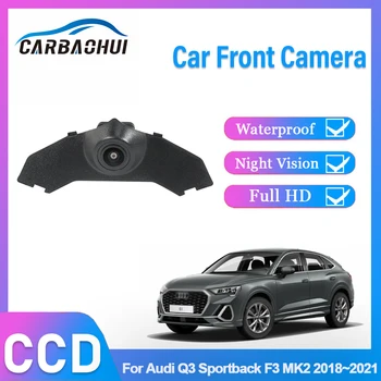 HD 1080P Full HD CCD Вид Спереди Автомобиля Парковочная Камера Ночного Видения С Положительным Логотипом Для Audi Q3 Sportback F3 MK2 2018 2019 2020 2021