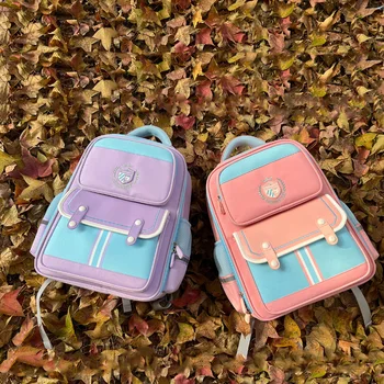 Kawaii Детская школьная сумка, детский рюкзак, водонепроницаемый рюкзак в британском стиле, школьные сумки большой емкости, сумка для хранения книг, канцелярских принадлежностей