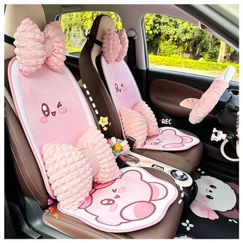 Stars Kirby Car Comfort Противоскользящая Подушка сиденья, Спинка, Подушка для защиты шеи Автомобиля, Милые Аксессуары для украшения автомобиля, Подарок для девочки