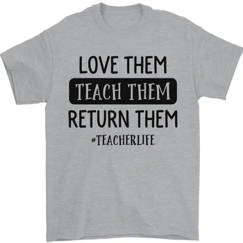 Teacher Love Li Return Забавная обучающая футболка из 100% хлопка