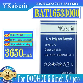 YKaiserin Для Мобильного Телефона Doogee X9 & X9 Pro X9Pro BAT16533000 НОВАЯ Замена Аккумулятора 3650 мАч