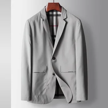 Z612-Костюм мужской тонкий повседневный солнцезащитный, эластичный маленький костюм весна-осень, однобортная рубашка west jacket, лето