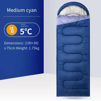 ZlCamp 1,75 кг Спальный мешок для взрослых утолщенный зимний кемпинг на открытом воздухе теплый автомобиль офис в помещении обеденный перерыв