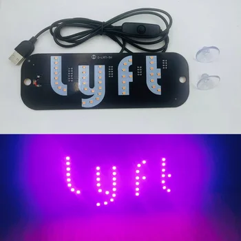 Автомобильная светодиодная вывеска с интерфейсом USB, синим выключателем света для удобного нахождения пассажира в ночное время, с присосками для окон