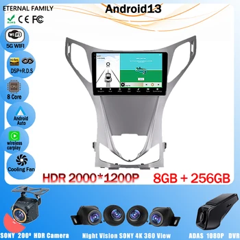 Автомобильный Android 13 Для Hyundai Azera 2 II 2011-2014 Автомобильный Радио Мультимедийный плеер GPS Навигация WIFI Carplay 360 Камера No 2 Din 4G