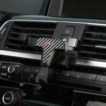 Автомобильный держатель мобильного телефона из углеродного волокна с GPS-держателем, зажим для воздухоотвода BMW 3-4 серии F30 F31 F32 F33 F34 F35 F36 G20 G21 G22 G28