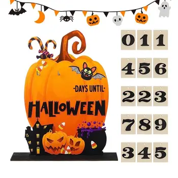 Адвент-календарь на Хэллоуин, деревянный адвент-календарь, украшения на Хэллоуин, знак обратного отсчета, яркий и прочный декор Календаря на Хэллоуин