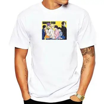 Аниме Рубашки с банановой рыбкой, мужские топы с короткими рукавами, повседневные футболки с графическим рисунком, мужские Женские футболки, короткие тройники Harajuku