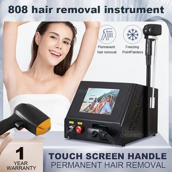 аппарат для удаления волос диодным лазером с длиной волны 808 нм, Сапфировая контактная охлаждающая головка, Безболезненный Лазерный эпилятор 755 808 1064