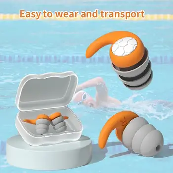 Беруши для плавания из водонепроницаемого многоразового силикона, удобные беруши для душа, сна, серфинга и других водных видов спорта