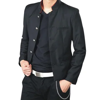 Бесплатная доставка Новые колледжи университет Японская школьная форма мужской мужской тонкий блейзер китайская туника пиджак топ мужской повседневный