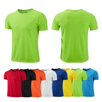 Быстросохнущая спортивная футболка с круглым вырезом, майки для спортзала, футболка для фитнеса, футболка для тренера по бегу, мужская дышащая спортивная одежда класса люкс.