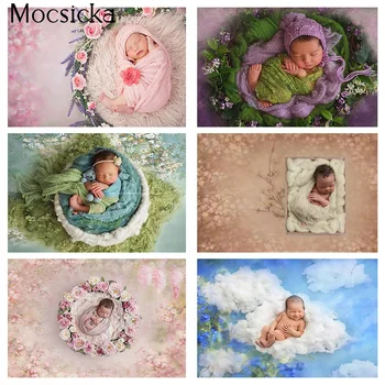 Весенний цветочный фон для портрета новорожденных детей для фотосъемки, детский день рождения, детский душ, фон для фотосъемки, реквизит для фотосессии