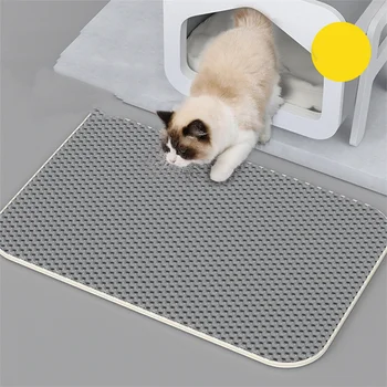 Водонепроницаемый коврик для кошачьего туалета, двухслойный коврик для кошачьего туалета, Нескользящий песочный коврик для кошки, моющийся коврик для кровати, товары для чистки