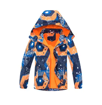 Водонепроницаемый Контрастный Съемный капюшон, теплые куртки на флисовой подкладке для мальчиков, школьная одежда, верхняя одежда для детей, пальто 3-11 лет