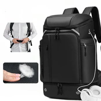Водонепроницаемый рюкзак, мужская сумка для багажа, черные школьные сумки для ноутбука, дорожная спортивная сумка для спортзала XA8JC