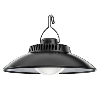 Водонепроницаемый фонарь для кемпинга, светодиодный портативный фонарь для зарядки USB Type-C, лампа для палатки с крючками для сада на открытом воздухе