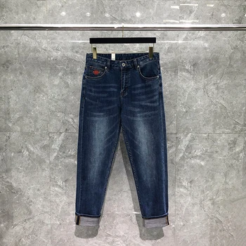 Высококачественные джинсы в стиле унисекс Mandorlee, элитный бренд, спортивные джинсовые брюки, модные повседневные джинсовые брюки в классическом стиле.