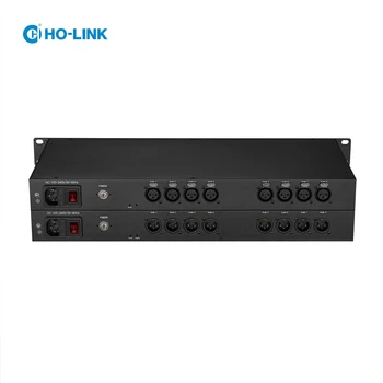 Высококачественный 8-канальный широковещательный сбалансированный XLR-звук через волоконно-оптический преобразователь