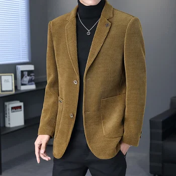 Высококачественный мужской блейзер Корейская версия модного тренда Простое повседневное Собрание бизнес-элиты, лучший мужчина, Джентльменский пиджак