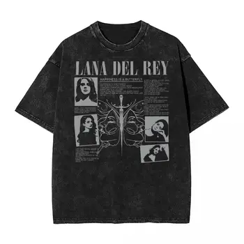 Выстиранные футболки Butterfly 2 Ретро 90-х Lana Del Ray, хип-хоп Ретро футболки, уличная одежда, хлопковые летние топы, футболки для мужчин и женщин