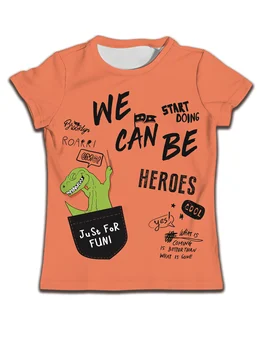 Детская футболка для мальчиков с коротким рукавом и граффити для девочек, одежда для дня рождения, футболка для мальчиков, повседневная одежда с динозаврами, футболки с героями мультфильмов для девочек