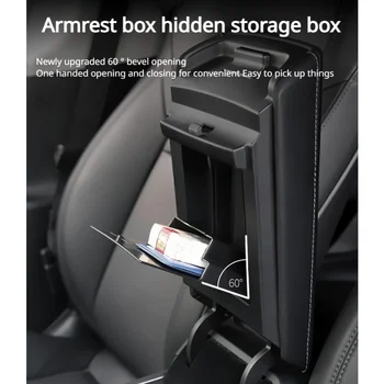 Для Tesla Model 3 Y Коробка Для Хранения Центрального Управления ABS Коробка Для Подлокотников Коробка Для Хранения Приватности Аксессуары Для Модификации Интерьера Авто Черный