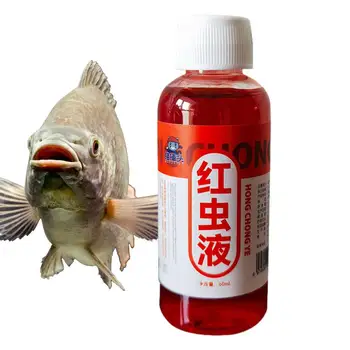 Жидкость-аттрактант для рыбы, 60 мл, жидкость-приманка для рыбалки с высокой концентрацией красного червя, жидкая приманка для ловли безопасной рыбы