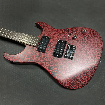 Изготовленная на заказ OEM Высококачественная Дешевая Твердая гитара крутой формы без бренда Metal Rock с 6-струнным треском