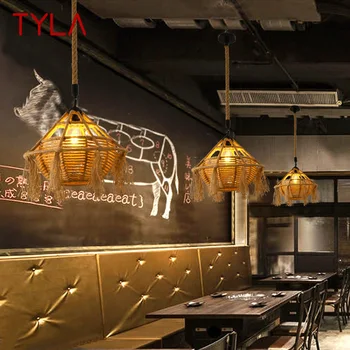 Канатная люстра в стиле ретро в американском стиле TYLA, Ностальгический Лофт в индустриальном стиле, Интернет-кафе, ресторан Hot Pot Shop, Подвеска