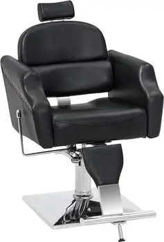 Классическое кресло с откидной спинкой, кожаное парикмахерское кресло, антикварное Сверхмощное оборудование для укладки волос в спа-салоне 3125