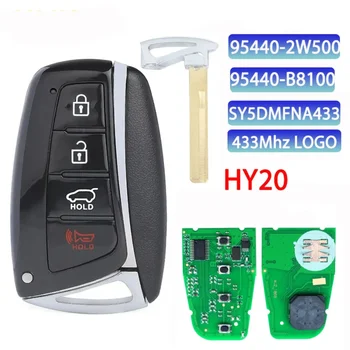 Ключ BB для Hyundai Santa Fe Genesis Azera ID46 с чипом PN: 95440-2W500/B8100 FCC ID: SY5DMFNA433 HY20 PCF7952 с логотипом Keyless Go