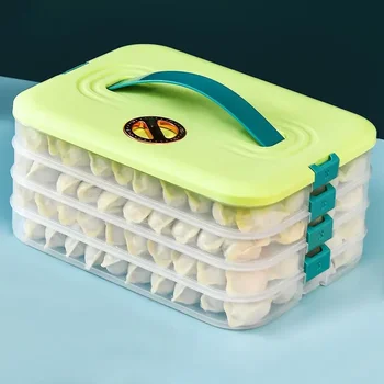 Коробка для пельменей Специальный ящик для хранения пельменей В холодильнике Для замораживания пельменей Многослойная Быстрозамороженная коробка для пельменей Более хрустящего пищевого качества