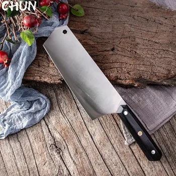 Кухонный нож CHUN Germany из нержавеющей стали 5Cr15, поварской нож, женский легкий кухонный нож, нож с удобной деревянной ручкой
