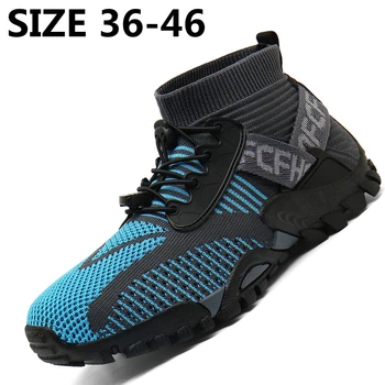 Летняя болотная обувь с сетчатым покрытием, нескользящая спортивная обувь, кроссовки, Дышащая походная обувь унисекс, Размер 36-46