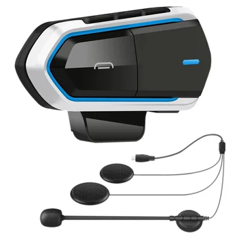 Микрофон внутренней связи мотоцикла B35, Bluetooth 5.0, гарнитура для шлема, переговорное устройство, FM-радио, качество звука HI-FI, Siri Blue