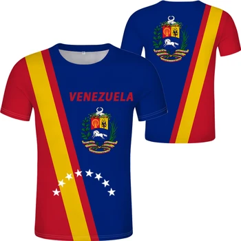 Мужская Женская футболка с 3D-принтом Венесуэлы, толстовка с забавным флагом страны, Модная футболка, футболка Унисекс с коротким рукавом, Настраиваемая