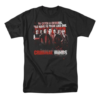 Мужская забавная футболка Женская крутая футболка Criminal Minds Think Like One Футболка