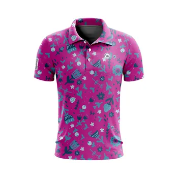 Мужская рубашка для гольфа POLO, летняя быстросохнущая рубашка, спортивная рубашка для гольфа, рубашка с короткой шалью, дышащая рубашка Поло, мужская одежда для гольфа