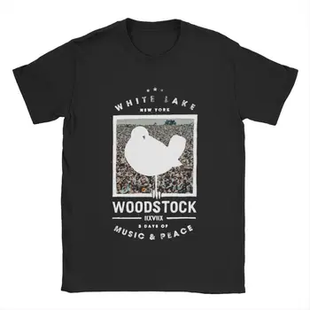 Мужская футболка Woodstock Birds Eye View, винтажная футболка из 100% хлопка, круглый воротник, футболки с коротким рукавом, идея подарка, одежда
