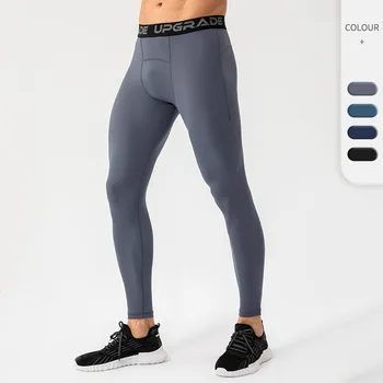 мужские штаны для йоги, облегающие дышащие высокоэластичные быстросохнущие спортивные штаны для бега и фитнеса
