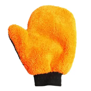 Мягкая рукавица для мытья автомобилей, двухсторонние многоразовые перчатки для мытья и сушки автомобилей, с высоким водопоглощением, рукавица для деталей автомобилей