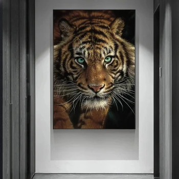 Настенное искусство с тиграми, дикие животные, Африканская живопись на холсте, плакаты и принты, декоративные картины для гостиной Cuadros