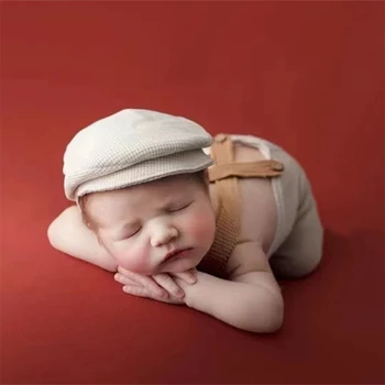Одежда для фотосъемки новорожденных 0-1 м, Утконос Для мальчика, Шляпа/Штаны с ремешком, Реквизит для фотосъемки новорожденных, Студийные Аксессуары